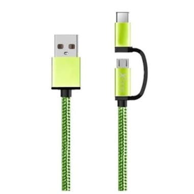 ONE Cable USB a Micro USB y USB C Ref. 101134 | Verde