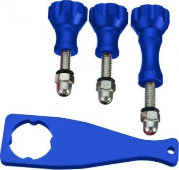 Llave Multifunción Ksix bxgo25 para deportiva aluminio 3 tornillos 1 lazo compatible gopro azul y con camaras