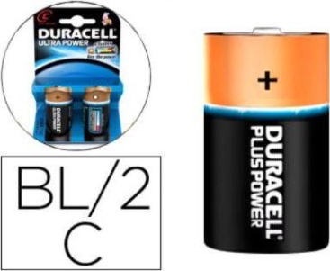 Duracell C Ultra Power (2pcs) Alcalino 1.5V baterí