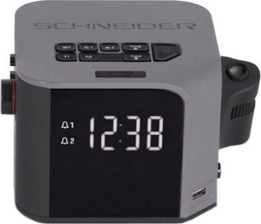 LTD Schneider Radio Reloj Despertador Luna Proyector G