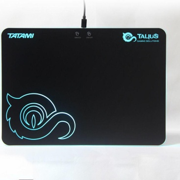 Talius Tatami Alfombrilla gaming retroiluminada rgb negro de para juegos taltatami metal base antideslizante