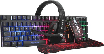 Scorpion Combo Pack Gaming Teclado - Ratón - Auricular - Alfombrilla (MA-CM370SP)