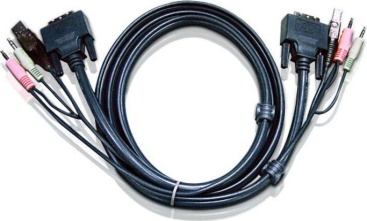 Aten Aten 6ft USB DVI-I Single Link cable para video, t