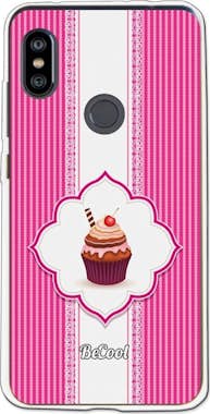 BeCool Funda Gel Xiaomi Redmi Note 6 Pro Cupcake Rosa