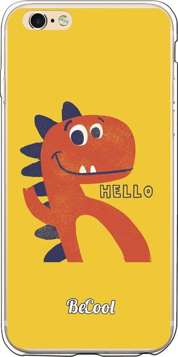 BeCool Funda Gel iPhone 6 Plus 6S Plus Hello Dino Kids