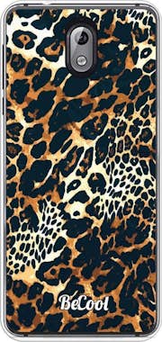 BeCool Funda Gel Nokia 3.1 Leopardo marrón