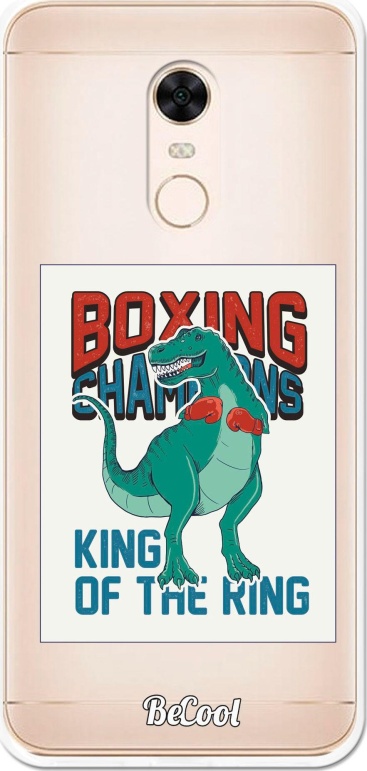 BeCool Funda Gel Xiaomi Redmi 5 Plus Dinosaurio boxeo Kid