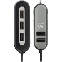 Ewent EW1355 cargador de dispositivo móvil Auto Negro, Gris
