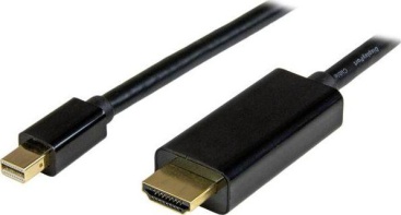 Cable Startech.com Mdp2hdmm2mb conversor ultrahd 4k mini displayport a hdmi 2m negro de convertidor 2