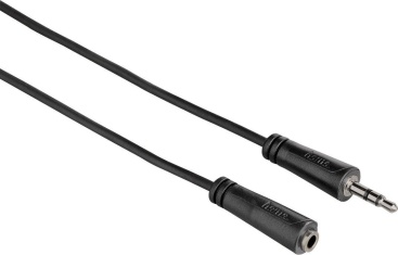 Cable Audio Hama jack 3.5mm 7122315 5m negro de macho hembra 5 122315 35mm 35