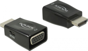 Delock DeLOCK 65902 adaptador de cable HDMI A VGA Negro
