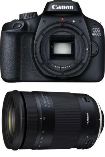 Canon CANON EOS 4000D Negro + TAMRON 18-400mm F3.5-6.3 D