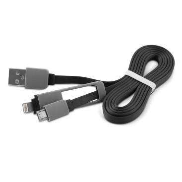 Generica 1Life (A) A LIGHTNING/MICROUSB 1M NEGRO cable USB USB A Micro-USB A Negro, Gris