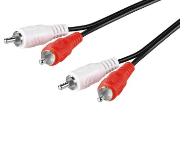 GooBay Goobay 50097 cable de audio 0,5 m 2 x RCA Negro