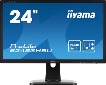 Iiyama B2483hsub1dp Monitor led 61 cm 24 pulgadas fullhd vga dvi displayport usb2.0 regulable en altura pivotante negro mate prolite hd 1