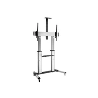 Equip 650605 soporte de pie para pantalla plana 2,54 m (100 pulgadas pulgadas) Soporte de suelo con ruedas para pantalla plana Aluminio