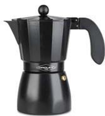 Cafetera Oroley Touareg 215040500 12 tazas italiana de aluminio generica negro fuego y gas