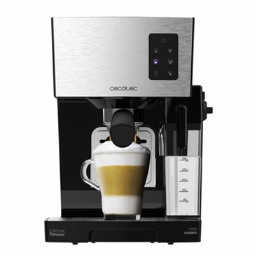 Cecotec Power Instant-ccino 20 Independiente Cafetera combinada Negro, Acero inoxidable 1,4 L 2 tazas Semi-automática