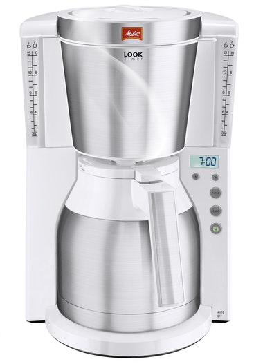 Melitta Look IV Therm Timer Independiente Cafetera de filtro Blanco 10 tazas