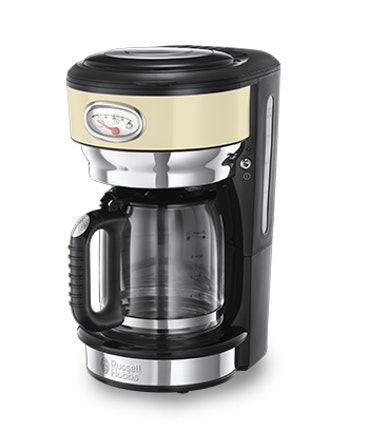 Russell Hobbs 21702-56 cafetera eléctrica Independiente Cafetera de filtro Negro, Oro, Acero inoxidable 1,25 L 10 tazas Manual