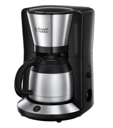 Russell Hobbs 24020-56 cafetera eléctrica Independiente Cafetera de filtro Negro, Plata 1 L 8 tazas