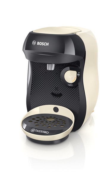 Bosch Tassimo Happy TAS1007 Independiente Cafetera de filtro Negro, Crema de color 0,7 L Totalmente automática