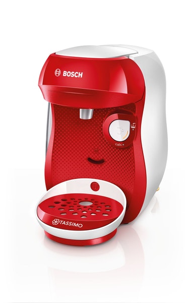 Bosch TAS1006 cafetera eléctrica Independiente Máquina de café en cápsulas Rojo, Blanco 0,7 L Totalmente automática