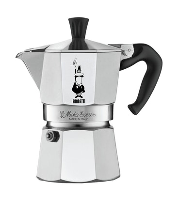 Bialetti Moka Express Aluminio, Negro