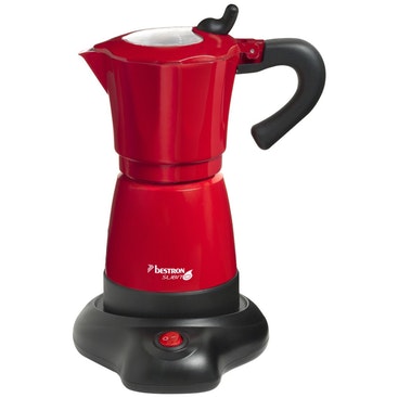 Bestron AES480 cafetera eléctrica Independiente Cafetera moka eléctrica Negro, Rojo 6 tazas Manual