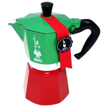 Bialetti Moka Express italian collection cafetera italiana para espresso 6 tazas 250 ml aluminio verde plateado 8006363018944 independiente de filtro 016 3 0005323 0.3