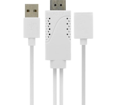 índice escanear colisión Comprar Avizar Cable USB Hembra MHL a HDMI macho y USB Macho  Smartphone/Tablet - Blanco | Phone House
