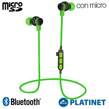 Platinet Auriculares Stereo Bluetooth Deportivos Magneticos