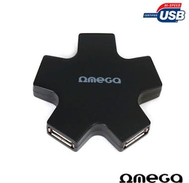 Omega Hub 2.0 4 Puertos Negro