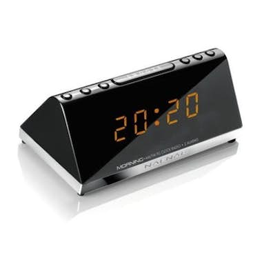 Sunstech Morningv2 2 alarmas radio despertador naf v3 reloj con negro digital amfm corriente snooze fm x v2
