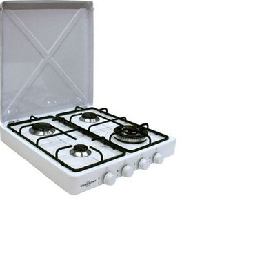 VitroKitchen Vitrokitchen 450BB hobs Mesa Encimera de gas Negro, Blanco