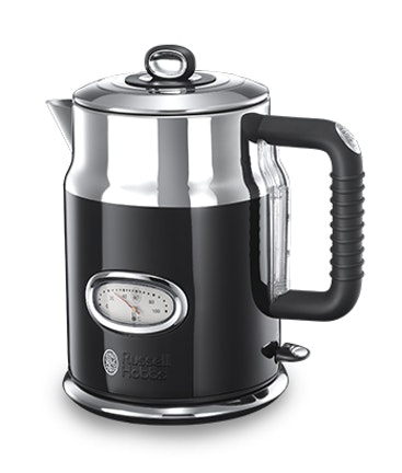 Russell Hobbs Retro Ribbon tetera eléctrica 1,7 L Negro, Plata 2400 W