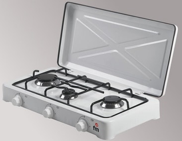 FM Calefacción HG-300 hobs Mesa Encimera de gas Blanco