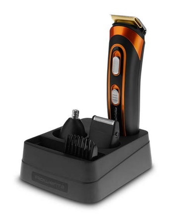 Rowenta Trim & Style 5 in 1 afeitadora Máquina de afeitar de rotación Recortadora Negro, Naranja