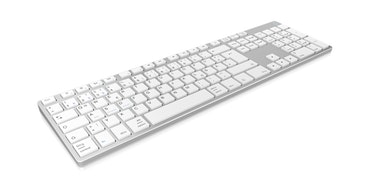 KeySonic KSK-8022BT teclado Bluetooth QWERTZ Alemán Plata