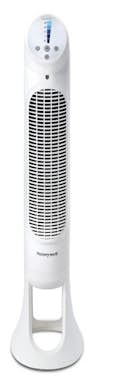 Ventilador De Torre hyf260e4 30 w blanco 108421 oscilante para toda una habitación honeywell quietset 5 ajustes velocidad 80° temporizador luces apagado mando hyf260