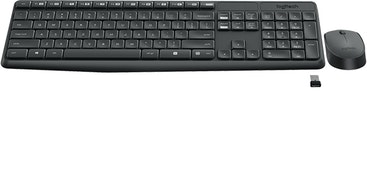 Logitech Logitech MK235 teclado RF Wireless Húngaro Black