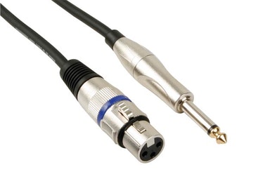 Hq Power Pac111 cable de audio 6m xlr 3pin 6.35mm negro proaudio hembra conector 6.35 6 635mm