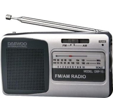 Daewoo Daewoo DRP-15 radio Personal Analógica Negro, Plat