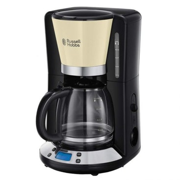 Russell Hobbs Colours Plus+ Independiente Negro, Crema de color 1,25 L 10 tazas Totalmente automática