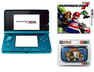 Nintendo 3DS Azul + Mario Kart 7 + Funda Weenicons
