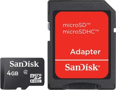 SanDisk Tarjeta Micro SD 4 GB con adaptador SD