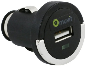 Muvit Mini adaptador coche USB anilla (sin cable)