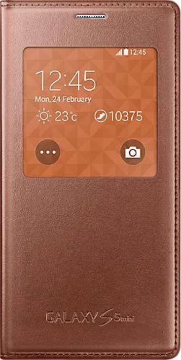 Samsung Funda con tapa libro y ventana para Galaxy S5 Mini