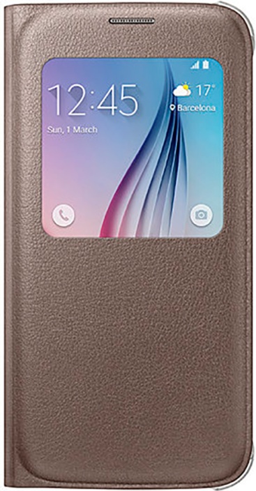 Samsung Funda con ventana de poliuretano para Galaxy S6