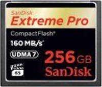 SanDisk Sandisk Extreme PRO, 256GB 256GB CompactFlash memo